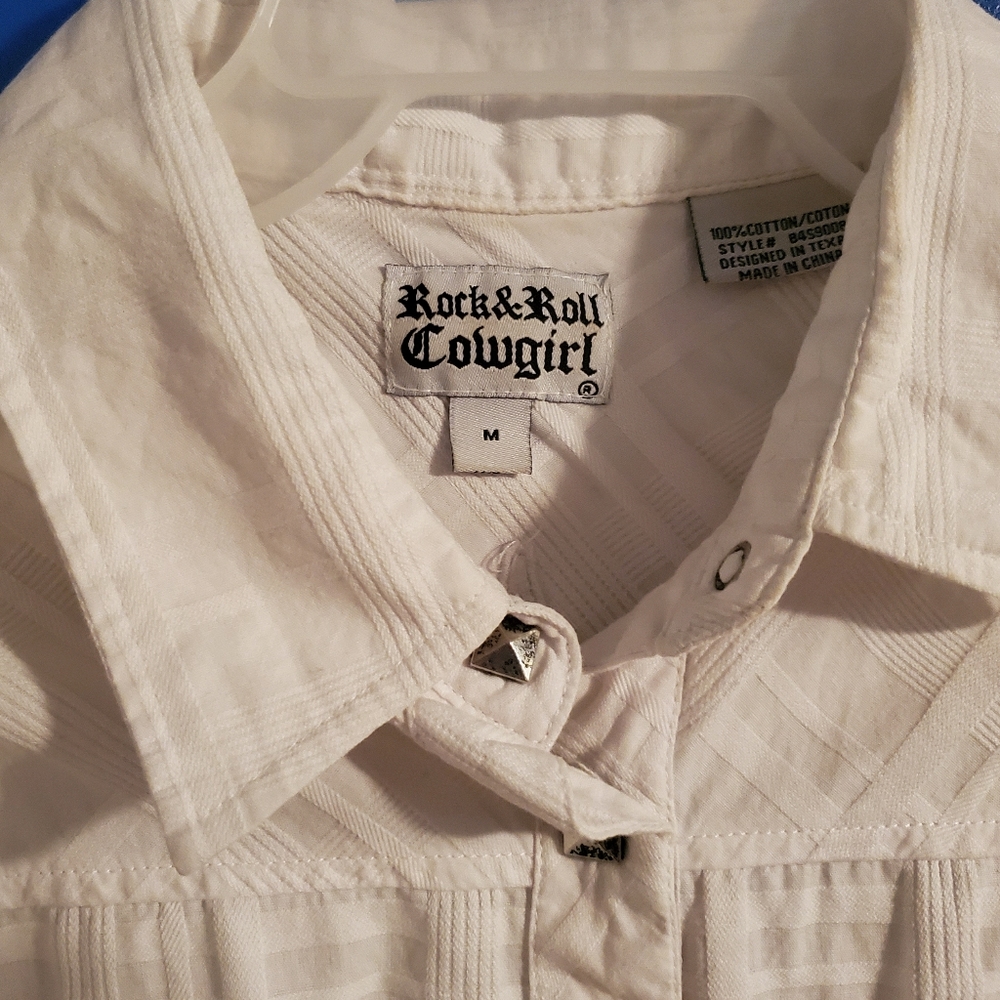 Embellished Button Down Snaps R&R Cowgirl - image 4